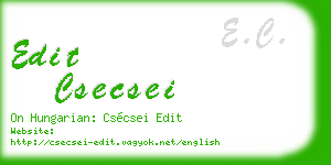 edit csecsei business card